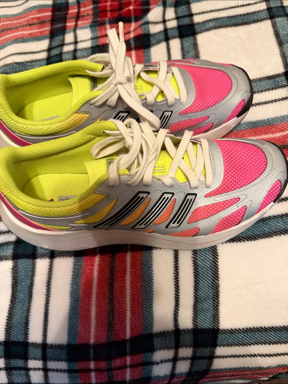 Women’s Neon Pink & Lime Athletic Running Sneakers